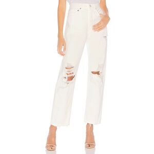 AGOLDE 90s Fit White Ripped Jeans Size 25